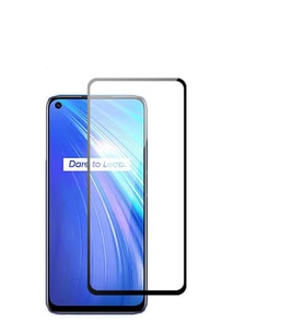 Realme 6 Temperli Cam Full Ekran Koruyucu (Siyah)