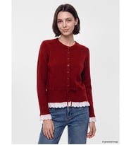 LCW Modest Bordo Bisiklet Yaka Kadın Triko Hırka