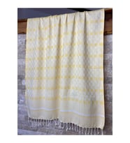 Organik Pamuk Sarı 90x190 Hamam Sauna Plaj Peştemali 90x190