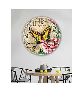 bilge Tasarım RETRO Duvar Saati 35 x 35 CM (Karışık)