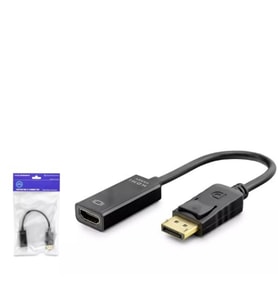HADRON HDX7823 DISPLAY (M) TO HDMI (F) ADAPTÖR 4K 30HZ SİYAH