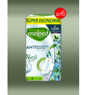 Molped Hijyenik Ped - Normal (Anti Bakteriyel-Nioli Yağlı) - 20 Adet - 4 Paket (000K4)
