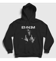 Presmono Unisex Siyah The Real Slim Shady Eminem Kapüşonlu Sweatshirt 354528tt