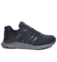 Trendyshose 2610 Erkek Kaymaz Soguk Geçirmez Spor Ayakkabı (Siyah - Füme)