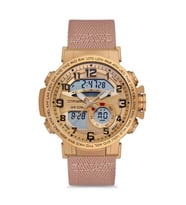 Comwatch Erkek Kol Saati Dijital Analog Kanvas Kordon 873 (Krem)