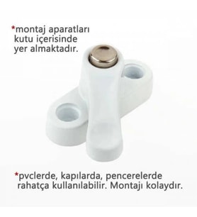 Pvc Kapı Pencere Emniyet Kilidi - Çelik - 6 Adet