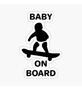 Baby On Board Arabada bebek var Oto Sticker Etiket 19CM md14