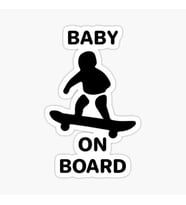 Baby On Board Arabada bebek var Oto Sticker Etiket 19CM md14