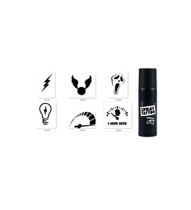 Hızlı Modeller Spray Tattoo Geçici Siyah Sprey Dövme Seti