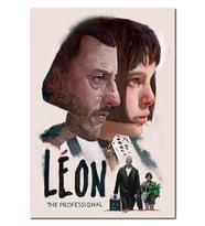 Ahşap Tablo Leon Film Afişi Görseli (50x70 Cm Boyut)