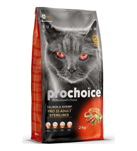 ProChoice Pro 33 Sterilised Somon Karides Kısır Kedi Mama 2 Kg