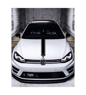 Oto Kaput Şerit Sticker Kartal Tasarımlı Siyah 12*60 Cm