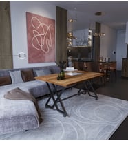 Reyyan Orta Sehpa Siyah Metal Ayak Tekerlekli Barok Ceviz 70 X110 (Koyu Ceviz)