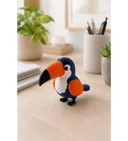 MYCRAFT3D Dekoratif Tukan Kuşu Figürü, Renkli Masaüstü Biblo, Ev Ofis Dekoru ve Hediye, 12 cm
