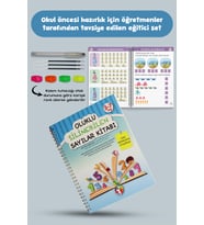 Oluklu Silinebilen Sayılar Yazı Kitabı – Sihirli Kalemli Kabartmalı Yaz-Sil Okul Öncesi (3–7 Yaş)