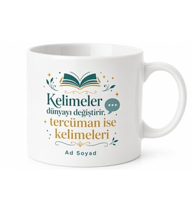 Tercümana Hediye Kişiye Özel Baskılı Kupa Bardak Tercüman Hediyesi