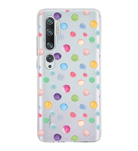 PrintiFy Xiaomi Mi Note 10 ile Uyumlu 1mm Slim Fit Water Color 6 Baskılı Şeffaf  Kılıf