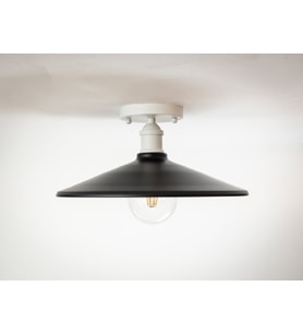 RİOLİGHT RETRO4,RUSTİK MUTFAK,ODA,SALON CAFELER İÇİN TEKLİ METAL PLOFONYER AVİZE ÇAP:38CM (Siyah)