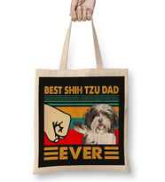 Best Shih Tzu Dad Ever 02 Bez Çanta Uzun Saplı