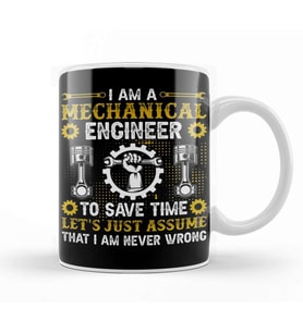 I am a Mechanical Engineer To Save Time Kupa Bardak Porselen