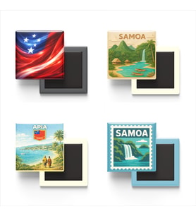 Buzdolap Magnetleri - Samoa Apia - 4'lü Set Magneti