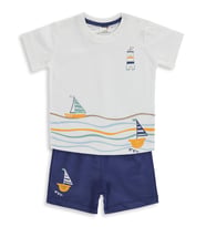 Civil Baby Yelken Baskılı 6-18 Ay Takım - Mavi