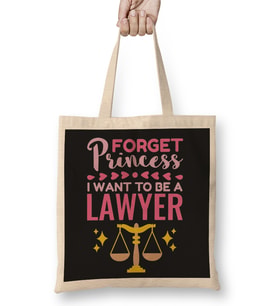 Forget Princess I Want to Be a Lawyer Bez Çanta Uzun Saplı