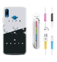 Huawei P20 Lite Mate 10 20 Lite Pro P40 Lite KılıfKablo Koruma Spiral Silikon Life and Death 1339