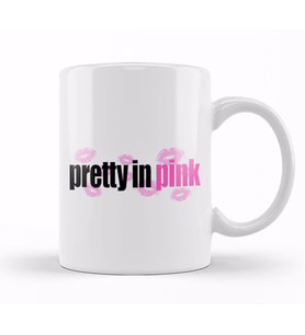 Pretty In Pink Logo Kupa Bardak Porselen