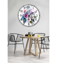 Retro Tasarımlı Duvar Saati 35x35 Cm (Baskılı)