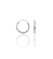 Gümüş 18 Mm Burgu Modeli Halka Küpe DGN20931 (Gümüş)