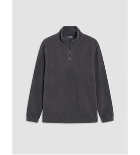 LC WAIKIKI Antrasit Fermuarlı Dik Yaka Erkek Çocuk Sweatshirt