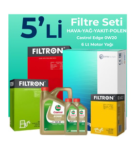 Filtron Ford Kuga 1.5 Dizel Otomatik Filtre Bakım Seti Castrol Motor Yağlı (2019-2023) 5 Li