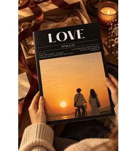 Love Dergi -12 Sayfa (25 Fotoğraflı) Aşk Dergisi Sevgiliye Dergi Kişiye Özel Aşk Dergisi