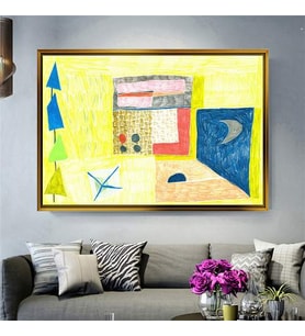 Altın Çerçeveli dekoratif tablo a2113 (Gold)