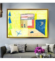 Altın Çerçeveli dekoratif tablo a2113 (Gold)