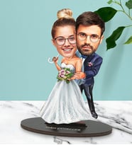 Kişiye Özel Fotoğraflı Gelin Damat Tasarımlı Biblo