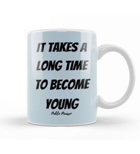 Pablo Picasso Quotes Art Gift   Vintage Retro Style Kupa Bardak Porselen