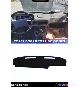 Tofas Dogan Torpıdo Gogus 3d Torpido Koruma Kılıfı - Ön Göğüs Kaplama - Mavi Şerit