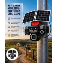 Wi-Fi Gerektirmeyen 4G SIM Kartlı Güneş Enerjili Güvenlik Kamerası
