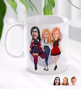 BK Gift Kişiye Özel Bekarlığa Veda Karikatürlü Beyaz Kupa Bardak-5