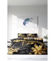 Çift Kişilik ( Lastikli Çarşaflı ) %100 Pamuk Saten Nevresim Takımı Black Casual