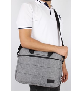 Bagacar Gri Unisex 13 - 14 İnç Laptop ve Evrak Çantası  (Çok Renkli)