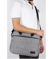 Bagacar Gri Unisex 13 - 14 İnç Laptop ve Evrak Çantası  (Çok Renkli)
