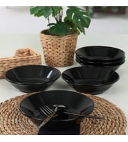 Keramika Hitit Siyah Yemek Tabağı 18 Cm 6 Adet