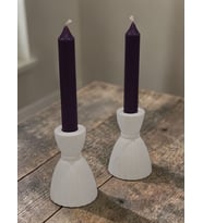 Modern Beyaz Şamdan Mumluk 2’li Set, Dekoratif Salon Aksesuarı, Masa Dekoru, Hediyelik
