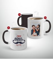 BK Gift Kişiye Özel Babalar Günü Hediyesi Fotoğraflı Sihirli Kupa Bardak-41 (Beyaz)