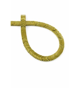 Hematit Doğal Taş Parlak Gold Çavuş Kesim 7x1mm Dizi [AA]