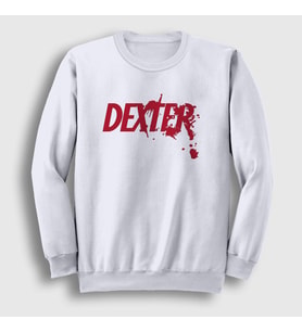 Presmono Unisex Beyaz Logo Dexter Sweatshirt 188688tt (Beyaz)