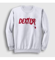 Presmono Unisex Beyaz Logo Dexter Sweatshirt 188688tt (Beyaz)